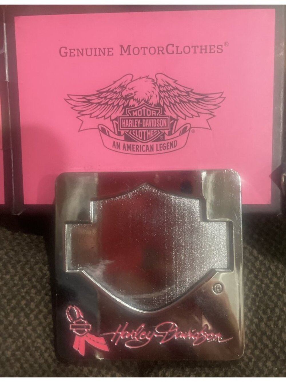 NEW HARLEY MAGNETIC PHOTO FRAME BREAST CANCER